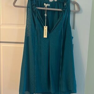 Chic Teal Sleeveless Top